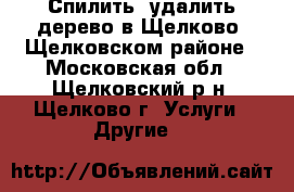 	 Спилить, удалить дерево в Щелково, Щелковском районе - Московская обл., Щелковский р-н, Щелково г. Услуги » Другие   